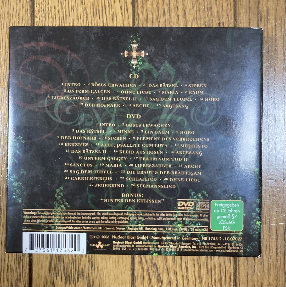 Subway To Sally Nackt BOX Set 2006 Digipack CD DVD Wooden Box Limited Ed | Japansoundstore