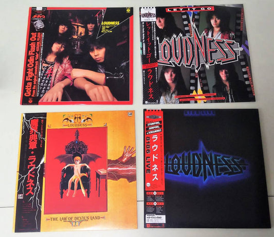 Loudness LP Record Set 4pcs with EP & Obi, Scratch, Not for Sale, Used | Japansoundstore