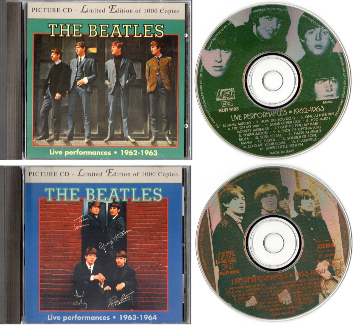 Beatles 4CD Live Performances 1962-64 Japan & Italy Vintage Used | Japansoundstore