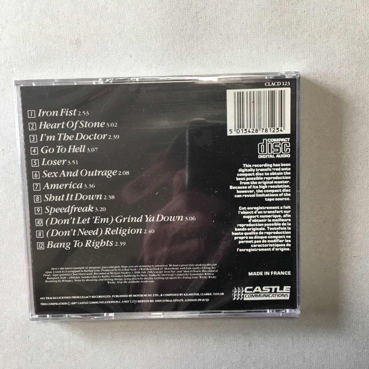 Motorhead Iron Fist UK Limited Edition 1000 CDs Unopened Collectible | Japansoundstore
