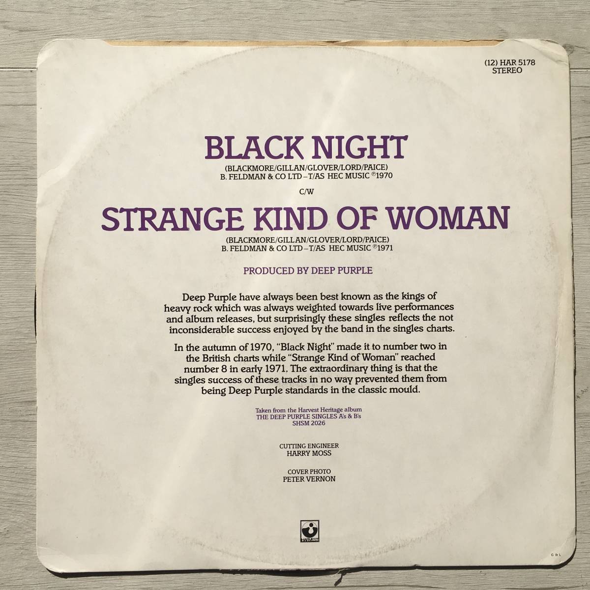 Deep Purple Black Night UK Vinyl LP Collectible Used | Japansoundstore