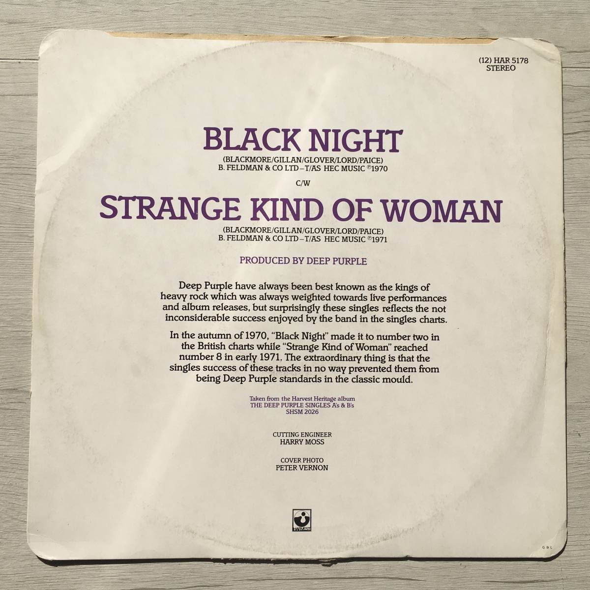 Deep Purple Black Night UK Vinyl LP Collectible Used | Japansoundstore