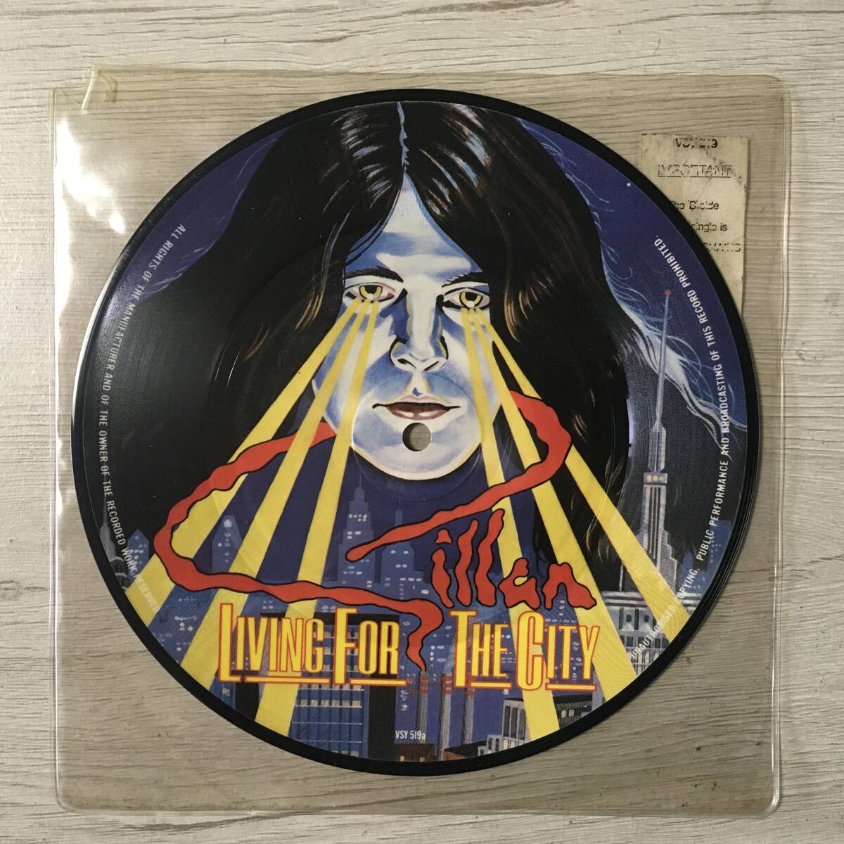 Gillan Living for the City UK Sticker Collectible Used | Japansoundstore