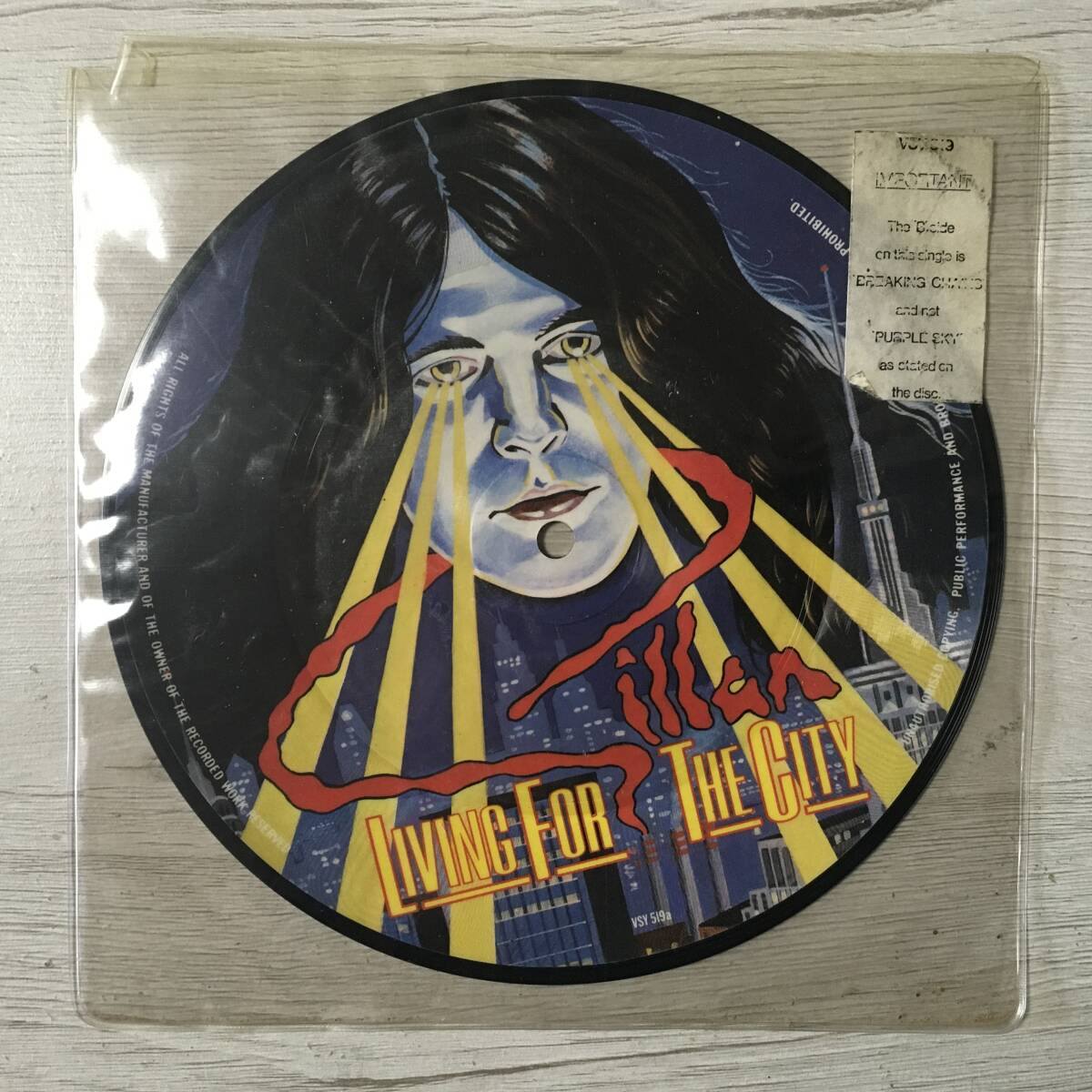 Gillan Living for the City UK Sticker Collectible Used | Japansoundstore