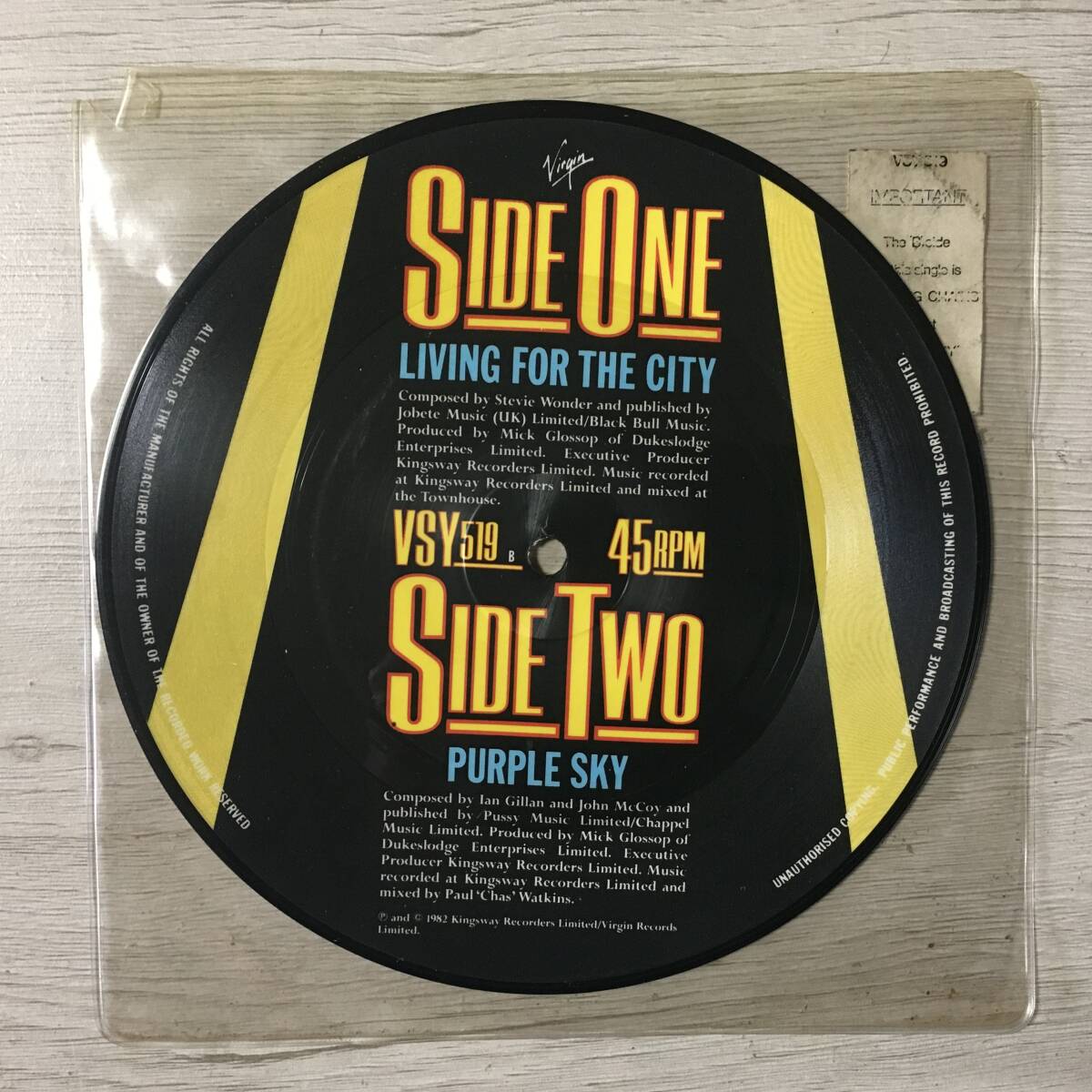 Gillan Living for the City UK Sticker Collectible Used | Japansoundstore