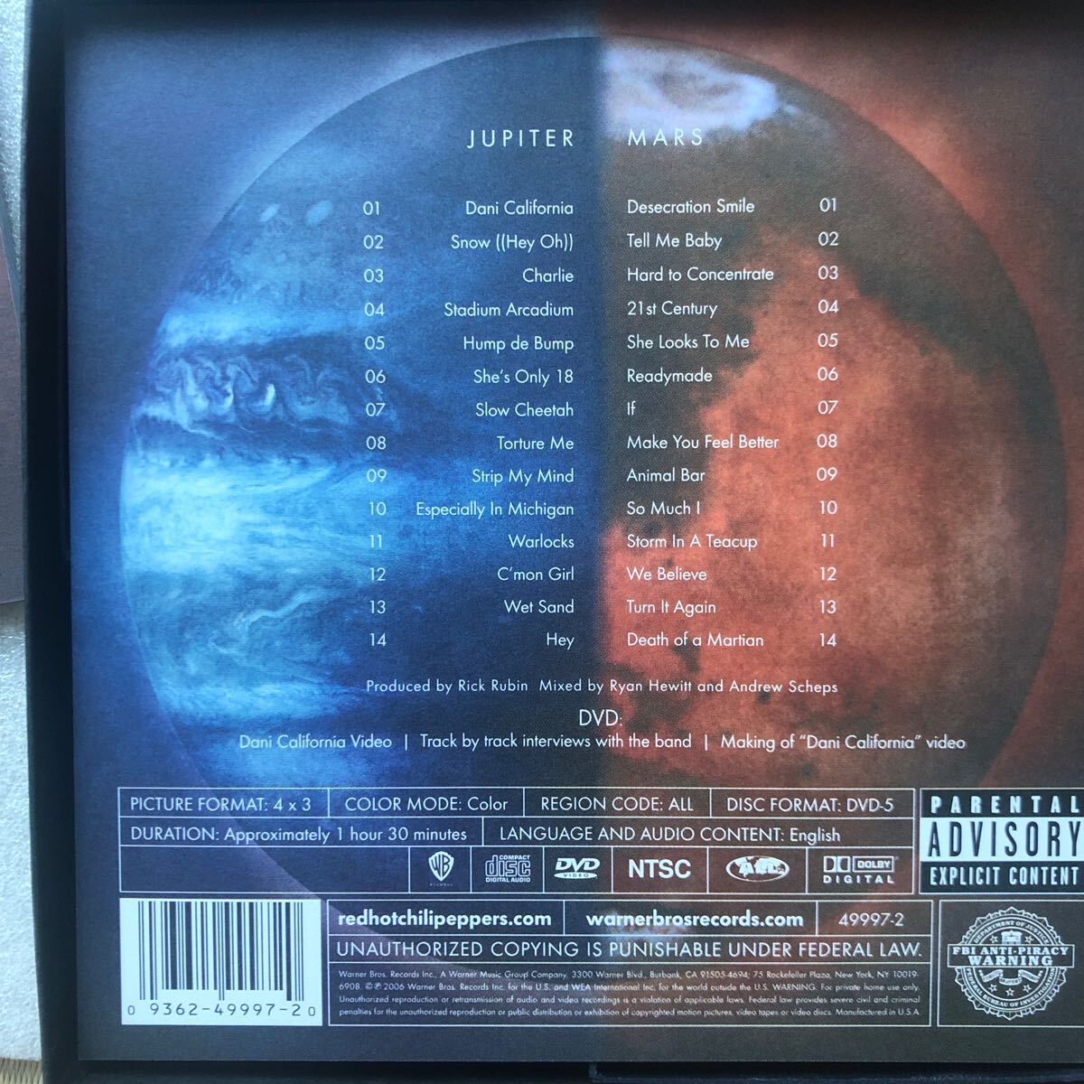 Red Hot Chili Peppers Stadium Arcadium 2CD + DVD Used Import 3-Disc Set | Japansoundstore