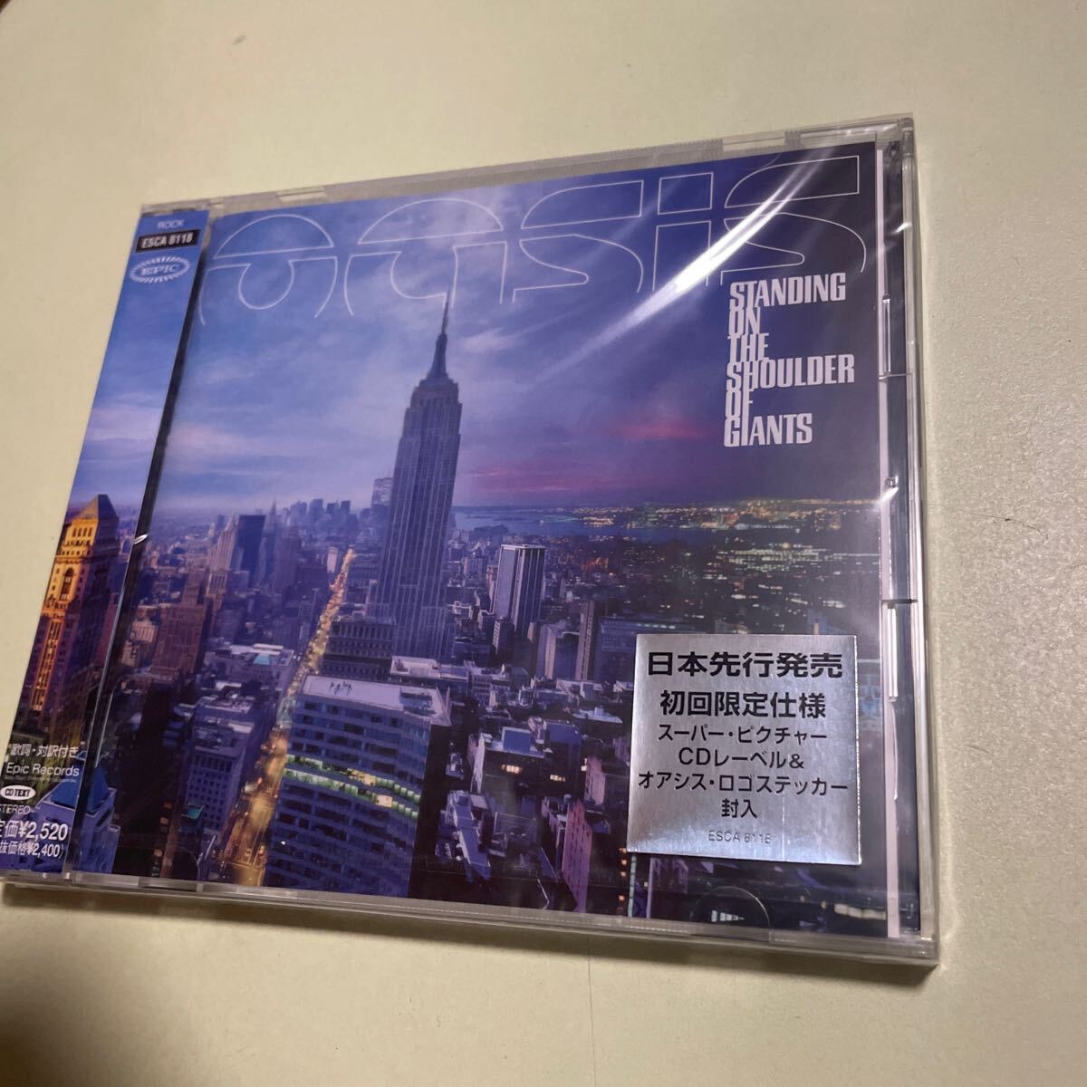 OASIS Standing on the Shoulder of Giants CD First Limited Unopened Logo Sticker | Japansoundstore