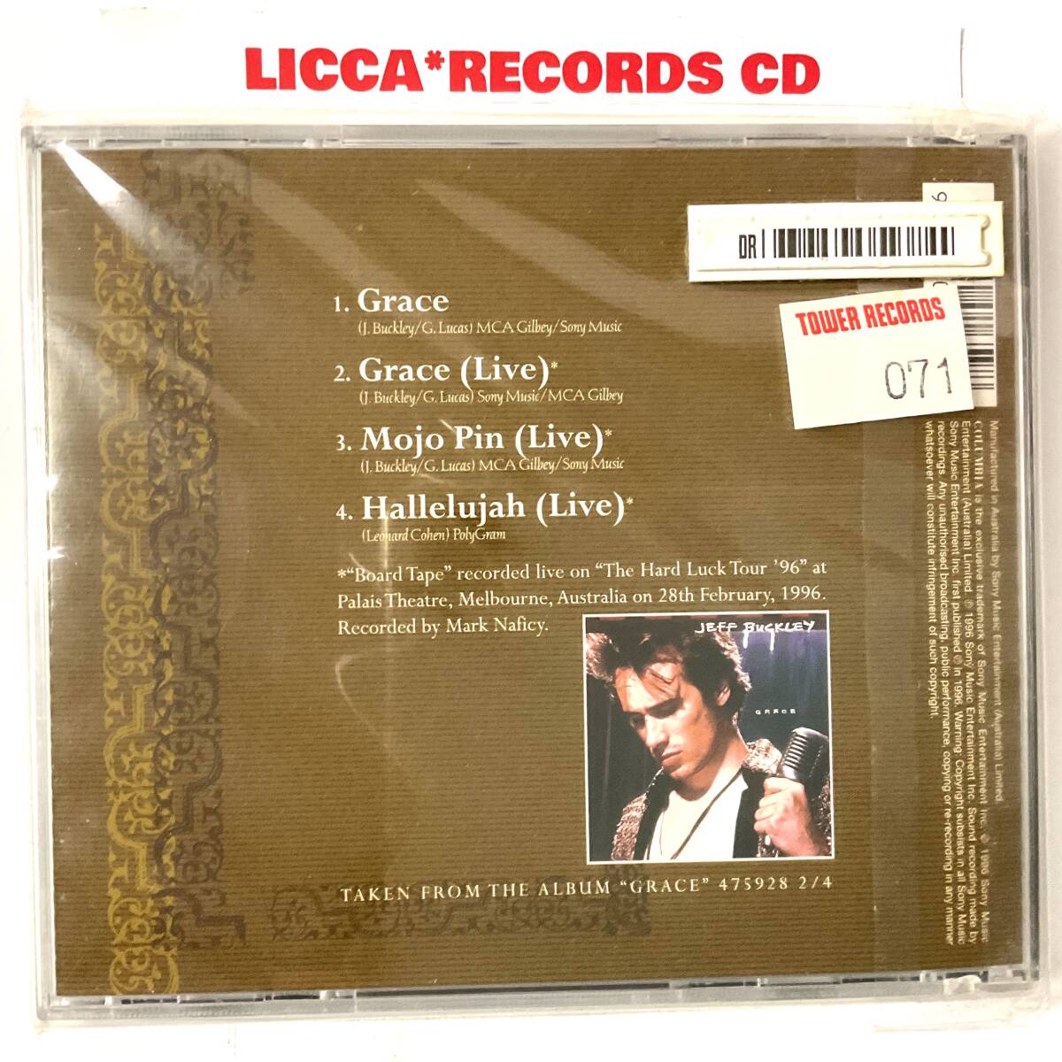 Jeff Buckley The Grace EP Australia Limited Sealed 1996 Hard Luck Tour CD | Japansoundstore