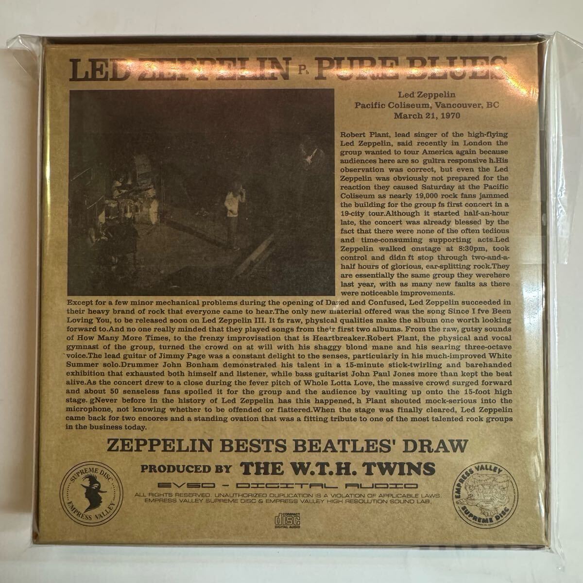 Led Zeppelin Pb DEMIX 2CD + Photo Book 1970 Vancouver Live Limited 100 Numb | Japansoundstore