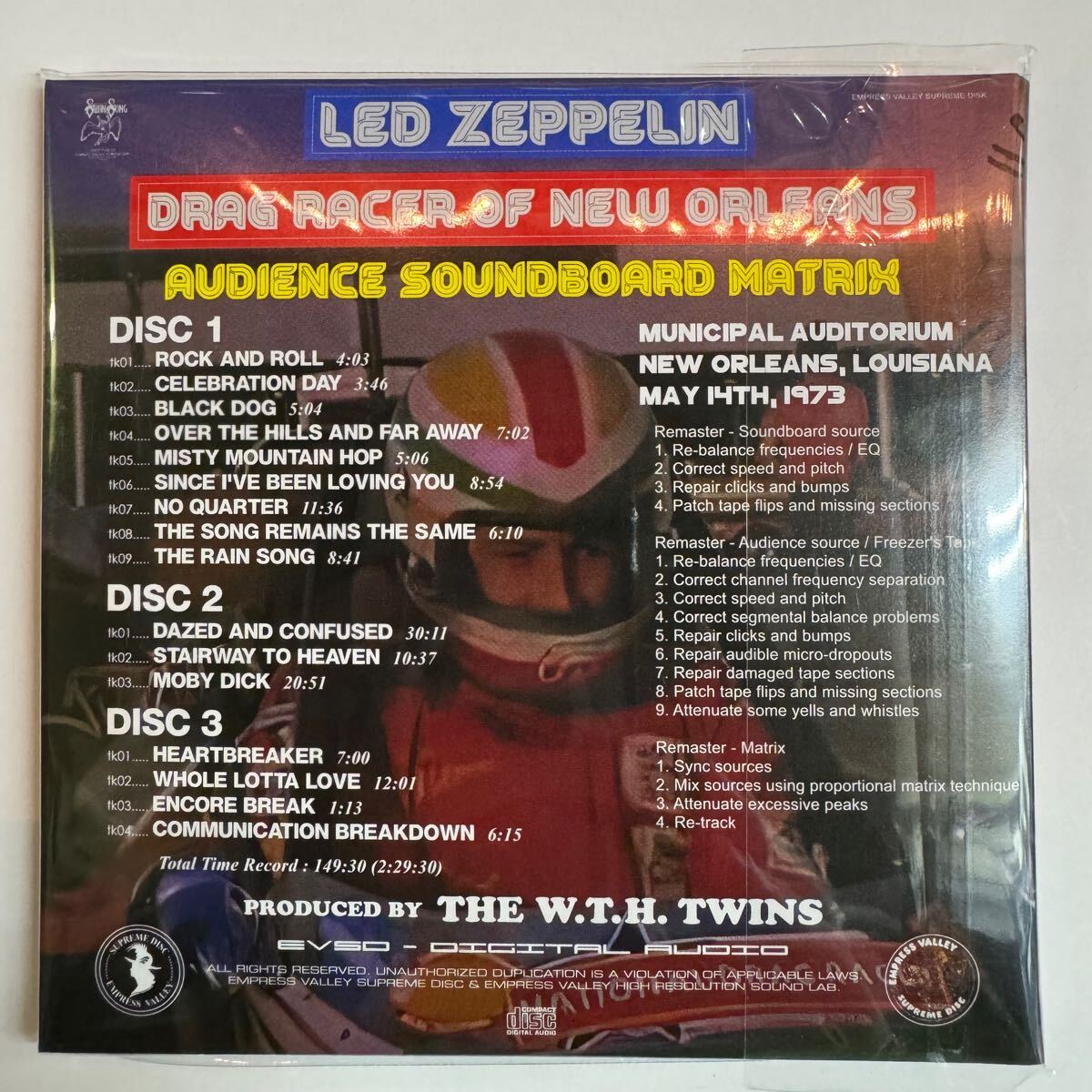 Led Zeppelin Drag Racer of  Orleans 3CD SBD/AUD Matrix 1973 Limited Bonzo Versio | Japansoundstore