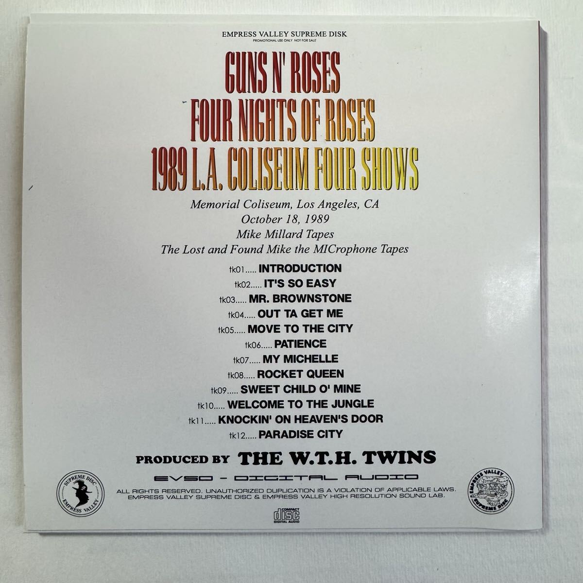 Guns N' Roses Four Nights of Roses 1989 LA Coliseum 4 Shows 6CD Box Set & 5 T-Sh | Japansoundstore