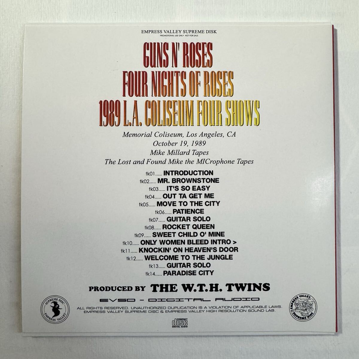 Guns N' Roses Four Nights of Roses 1989 LA Coliseum 4 Shows 6CD Box Set & 5 T-Sh | Japansoundstore