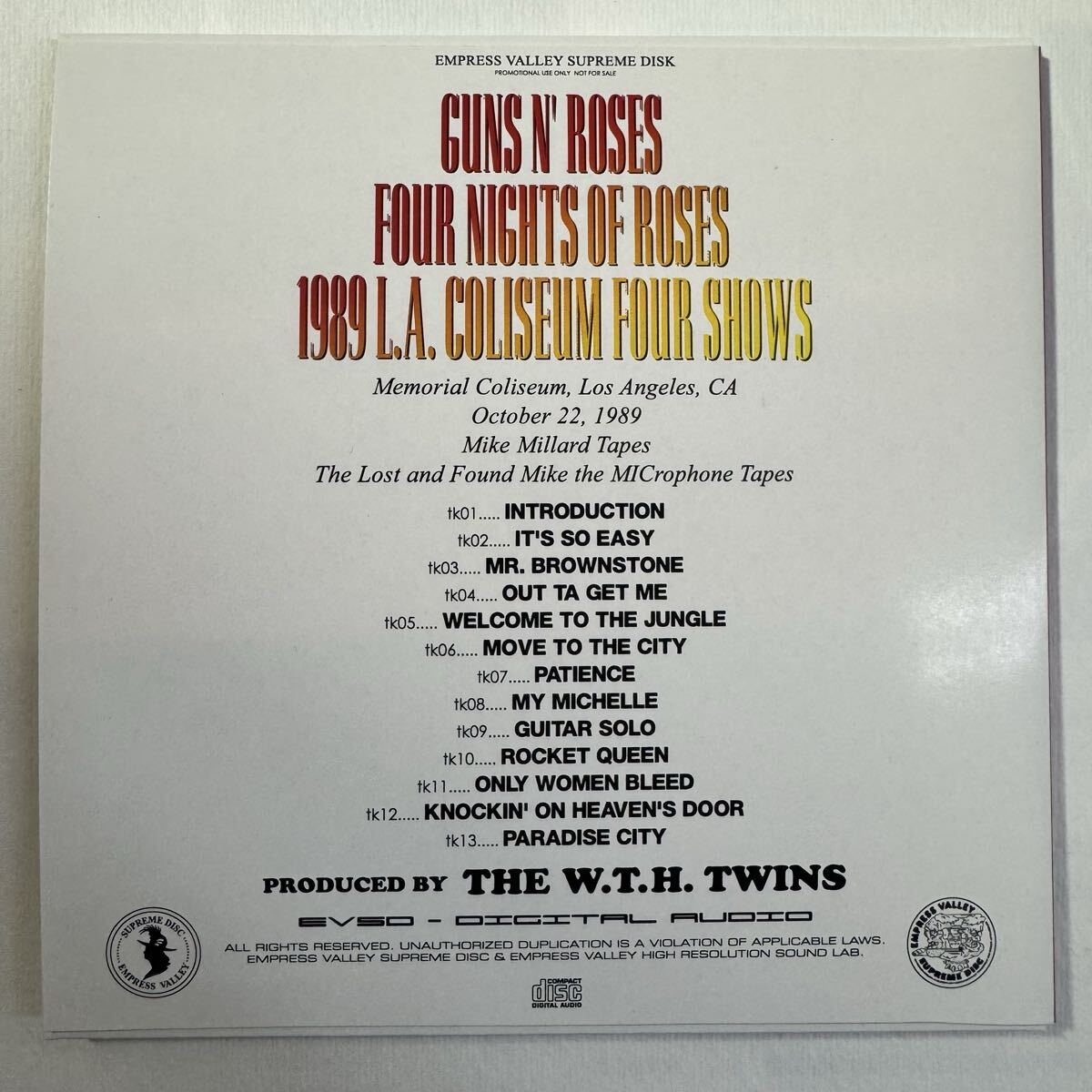 Guns N' Roses Four Nights of Roses 1989 LA Coliseum 4 Shows 6CD Box Set & 5 T-Sh | Japansoundstore