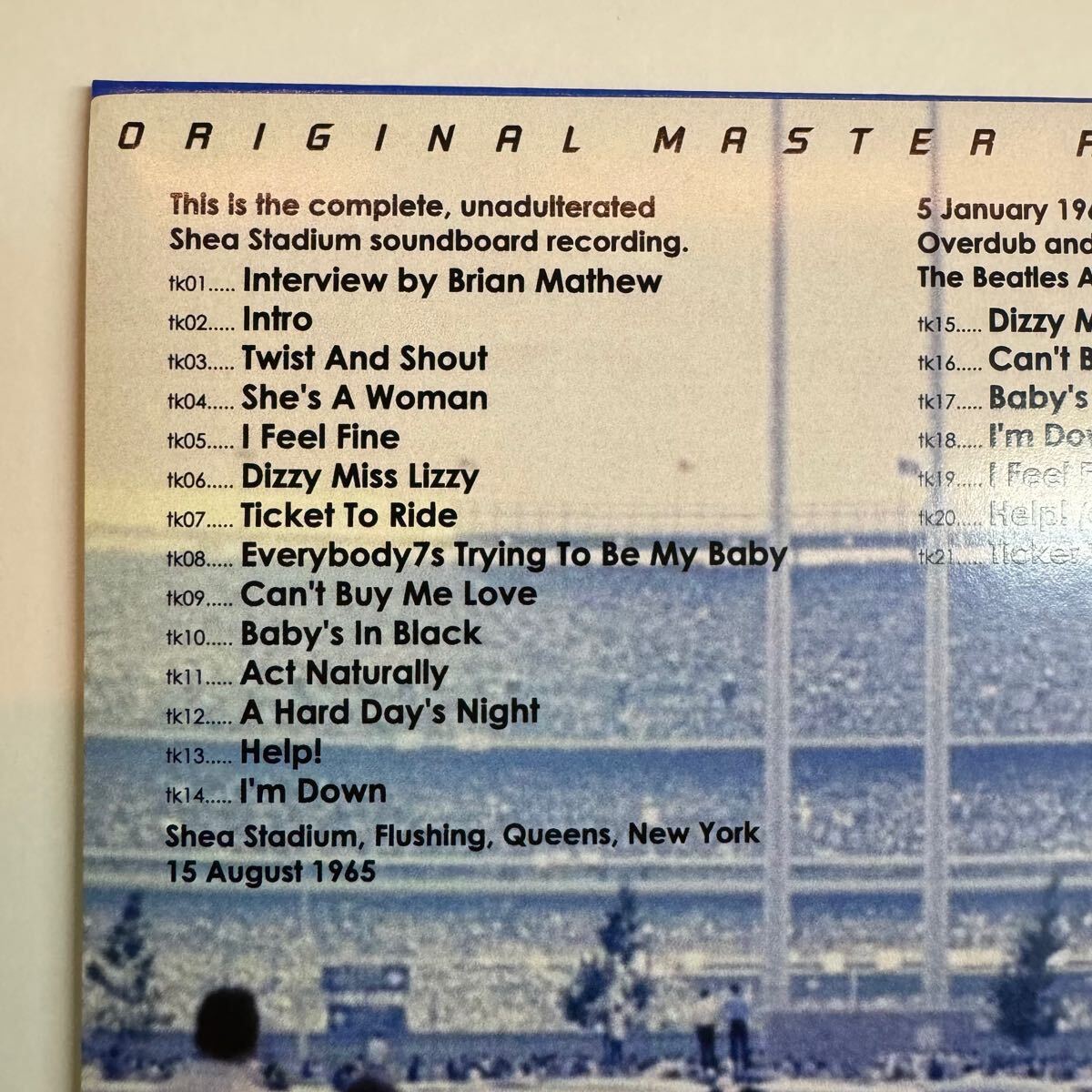 The Beatles Shea Stadium CD Limited Edition Uncut Soundboard Recording | Japansoundstore