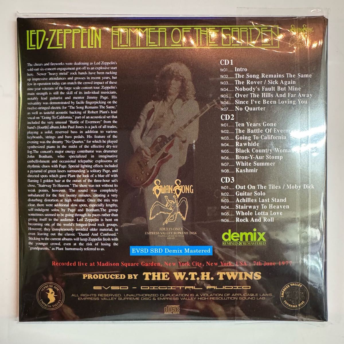 LED ZEPPELIN Hammer of the Garden 6CD Soundboard 1977 Limited Edition | Japansoundstore