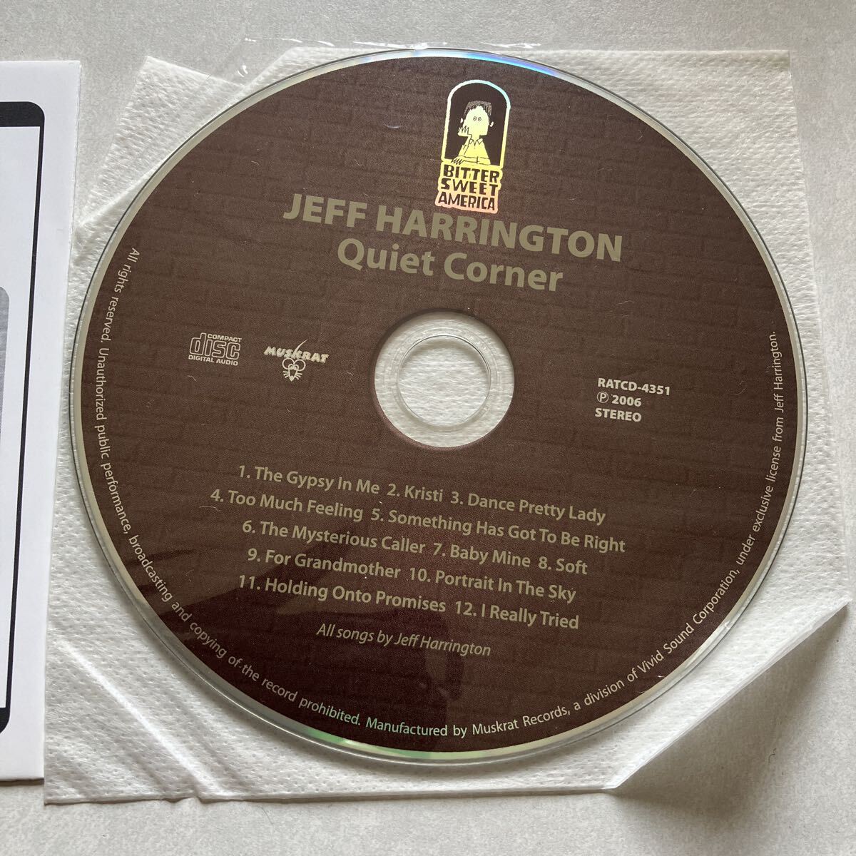 Jeff Harrington Quiet Corner CD Minneapolis Soft Folk Used | Japansoundstore