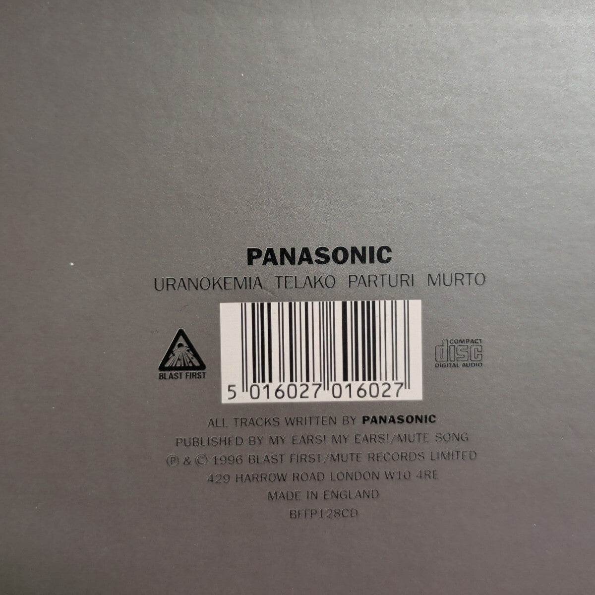 Panasonic Limited Edition CD Noise Techno Ambient Digipak Jacket Used | Japansoundstore