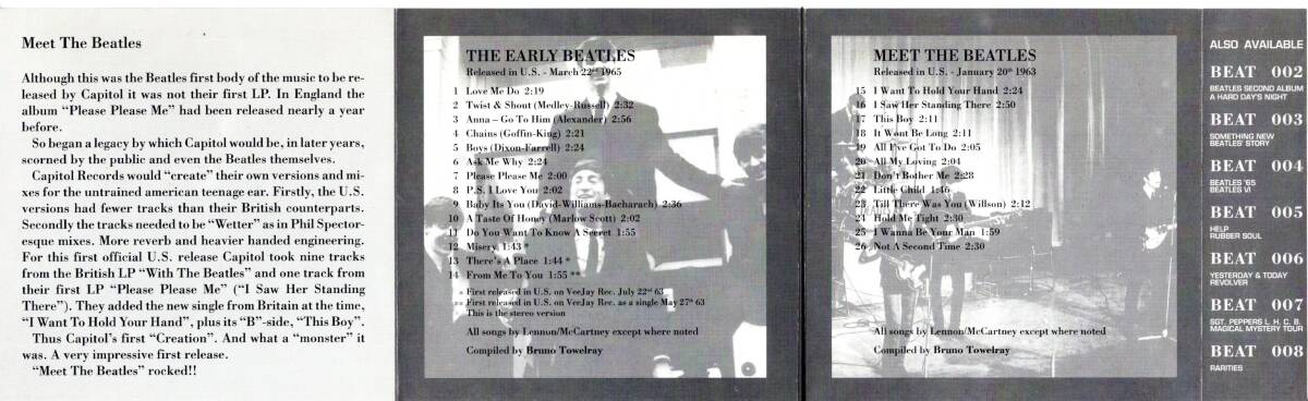 Beatles CD Early & Meet The Beatles Limited No EU 1994 2-in-1 Press Edition | Japansoundstore