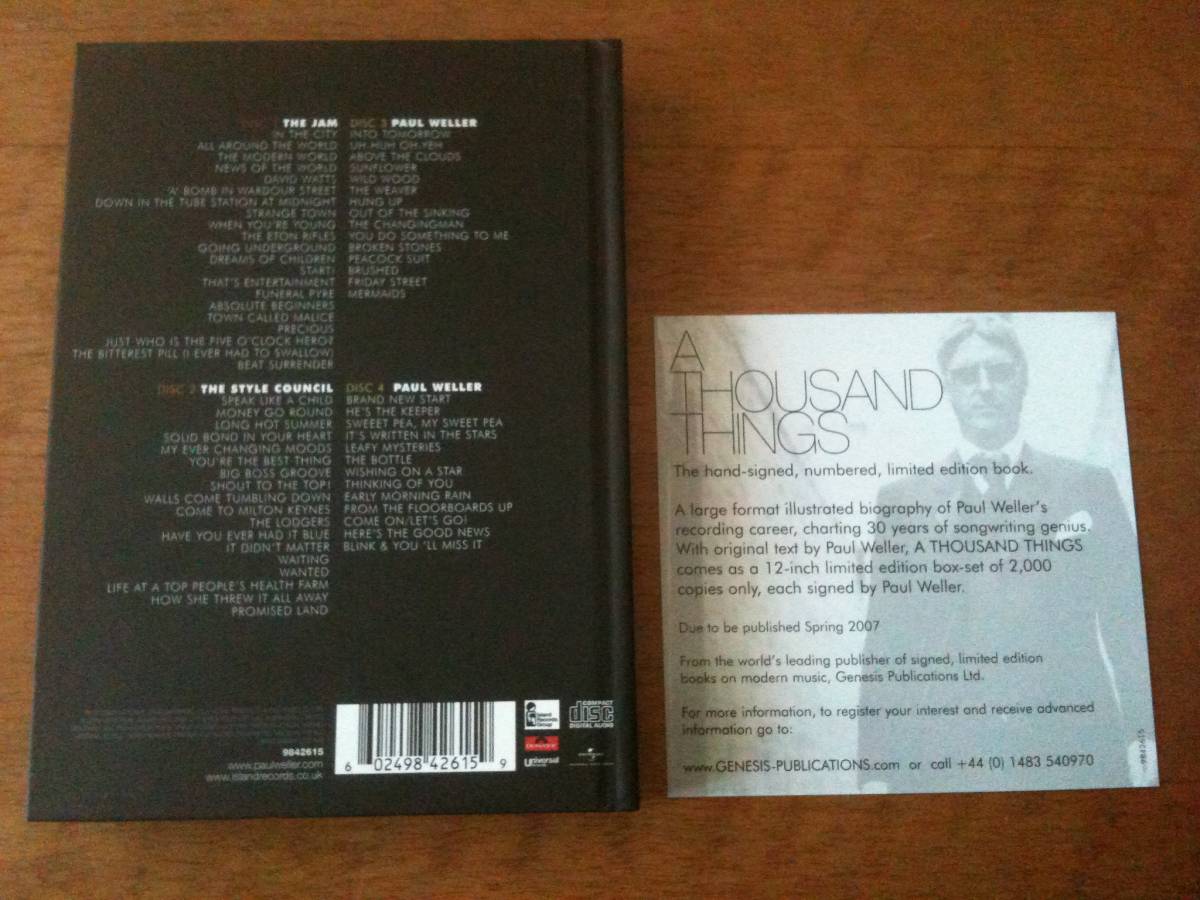 Paul Weller Hit Parade 4CD Limited EU Edition Used Great Condition | Japansoundstore