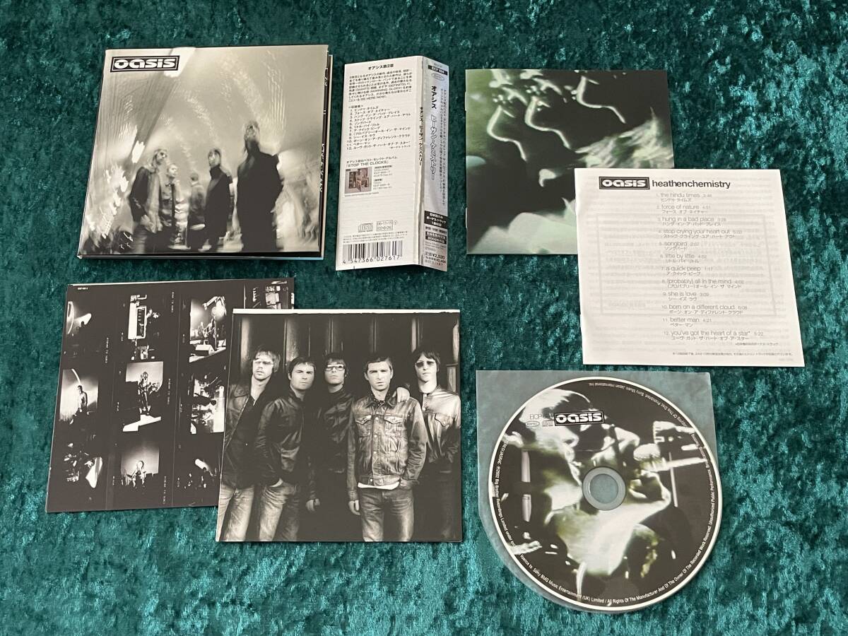 OASIS Heathen Chemistry Japanese Limited CD Paper Jacket Obi Bonus Track Used | Japansoundstore