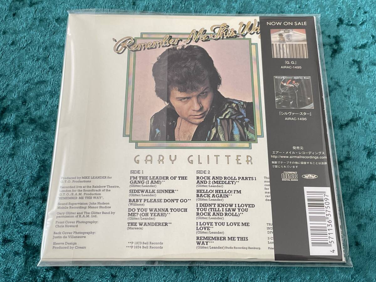 Gary Glitter Remember Me This Way Japanese CD Limited Edition Obi Paper Jacket U | Japansoundstore