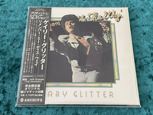 Gary Glitter Remember Me This Way Japanese CD Limited Edition Obi Paper Jacket U | Japansoundstore