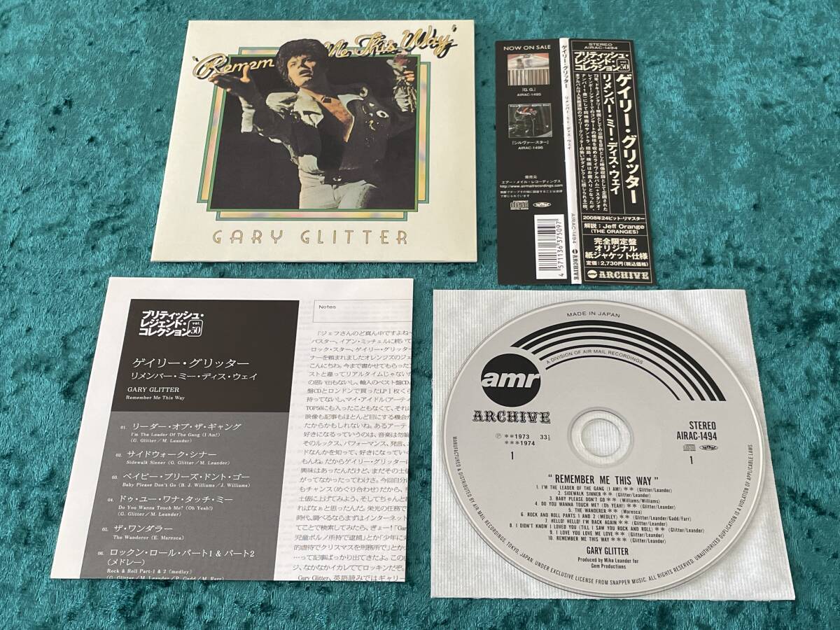 Gary Glitter Remember Me This Way Japanese CD Limited Edition Obi Paper Jacket U | Japansoundstore