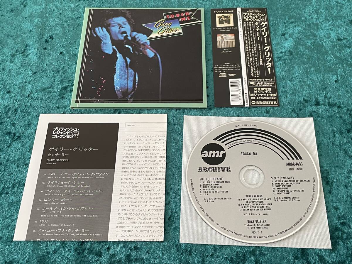 GARY GLITTER Touch Me Japanese Limited CD Paper Jacket with Obi Remastered Used | Japansoundstore