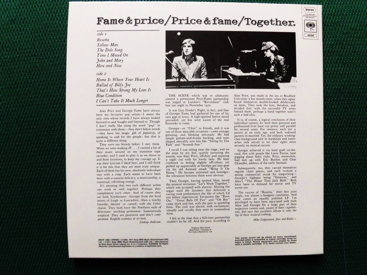 Fame & Price Collab CD 70s Mod Limited Japanese Paper Jacket Used | Japansoundstore