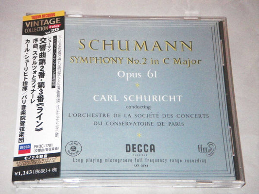 Karl Schuricht Paris Conservatoire Orchestra Schumann 2 3 Rhein CD Good Conditio | Japansoundstore