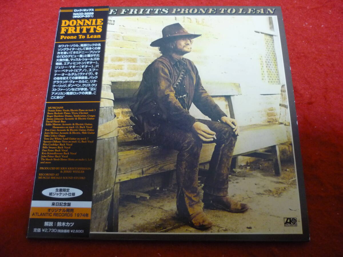 Donnie Fritts Prone to Lean 1974 CD Japan Limited Paper Jacket 12 Songs Used | Japansoundstore