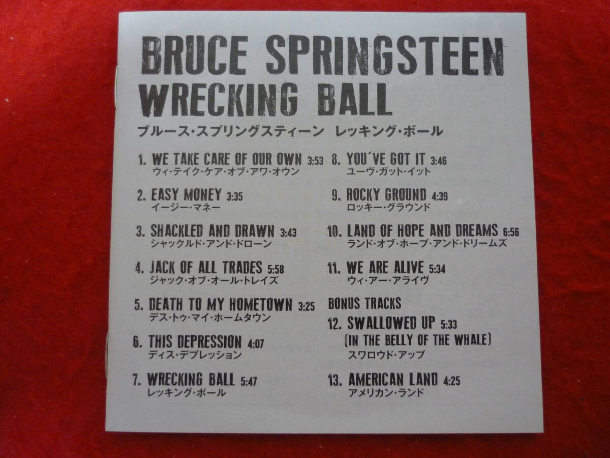 Bruce Springsteen Wrecking Ball 2012 Japanese CD Paper Jacket Lyrics Included Us | Japansoundstore