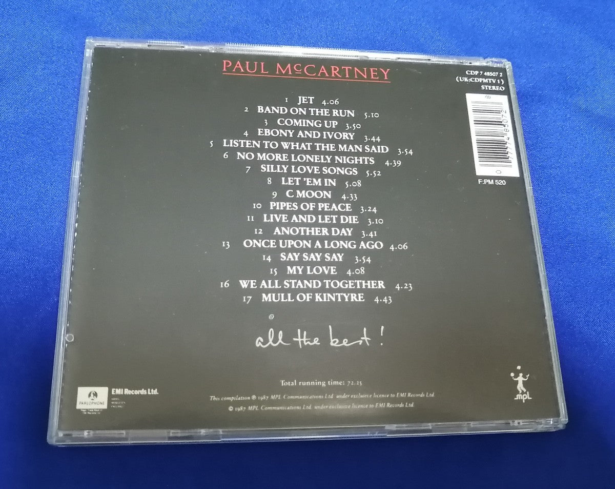 Paul McCartney All The Best CD Limited Ed Slip Case Import Good Condition | Japansoundstore