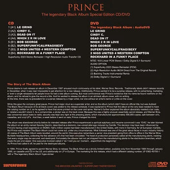 Prince The Legendary Black Album SuperFunky 100 Limited Paper Sleeve CD+DVD | Japansoundstore