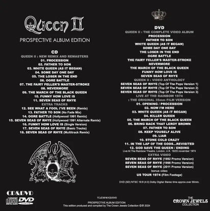 Queen Queen II Album 100 Limited Paper Jacket CD+DVD Collector's Edition | Japansoundstore