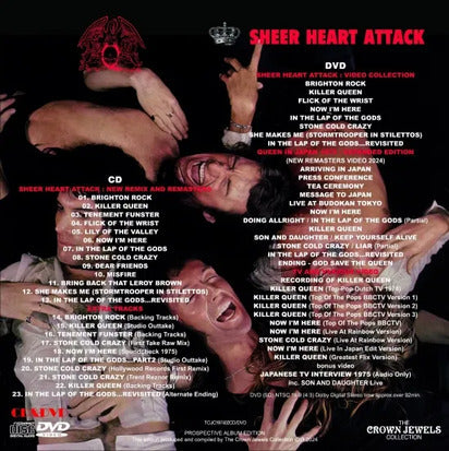 Queen Sheer Heart Attack Limited CD+DVD Paper Jacket 100 Sets Collectible | Japansoundstore
