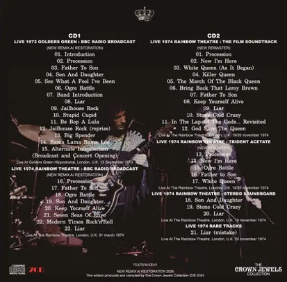 Queen Live Archive 1973/1974 Limited Edition 2CD Remixed Paper Jacket | Japansoundstore