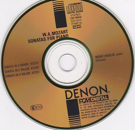 Denon Mozart Piano Sonata Collection Gold CD Used Limited Edition Piano Music | Japansoundstore