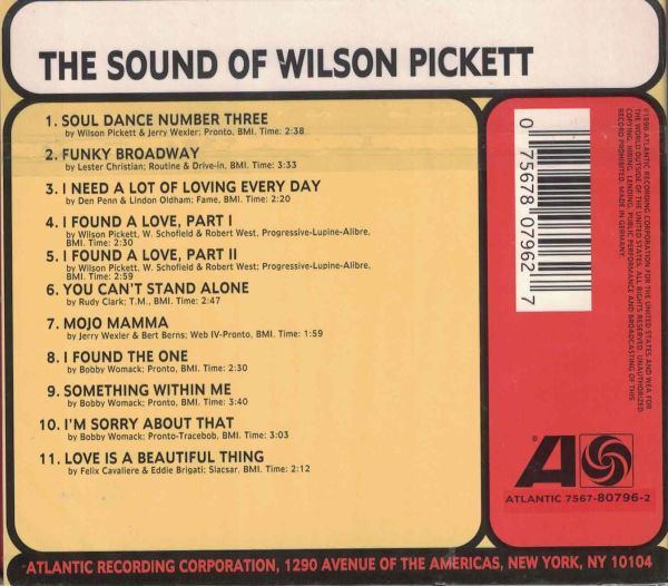 Wilson Pickett Sound of Wilson Pickett CD Atlantic Digipak Used, 50 Years Limite | Japansoundstore