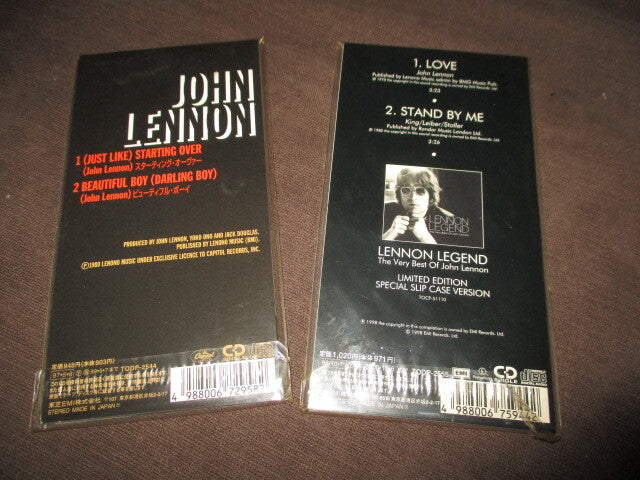 John Lennon Starting Over & Love 3" CD Single Set Japan Limited Used | Japansoundstore