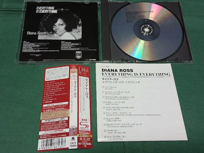 Diana Ross "Everything is Everything" Japanese SHM-CD Used with Obi, Lyrics Incl | Japansoundstore