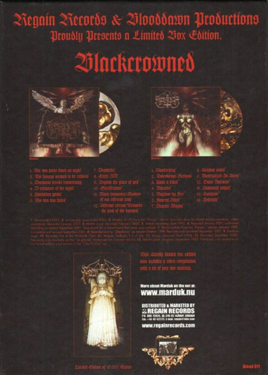 Marduk Blackcrowned 2CD Box Set Limited Edition Vinyl VHS Booklet Used | Japansoundstore