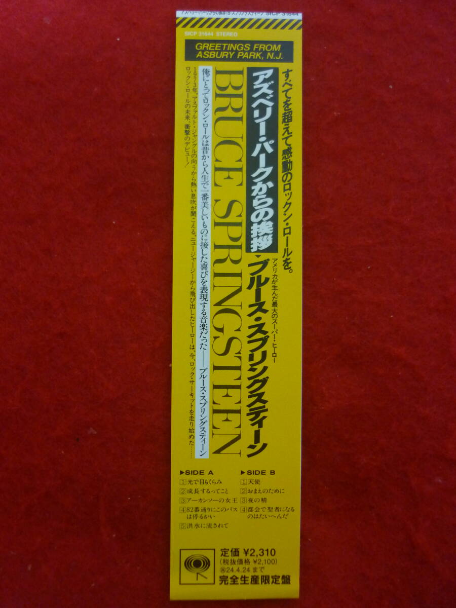 Bruce Springsteen Greetings from Asbury Park NM 2023 Paper Jacket Used | Japansoundstore