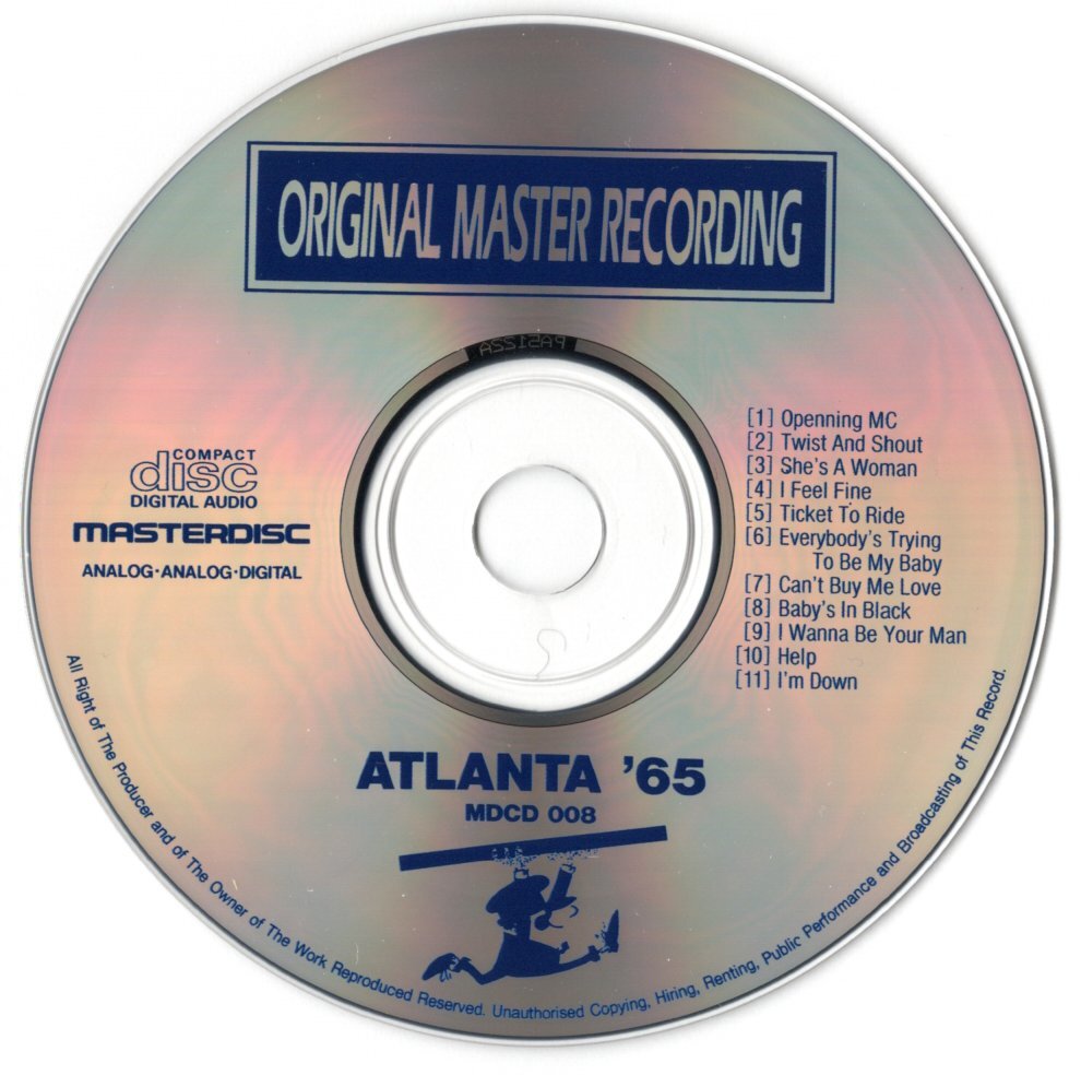 Beatles Atlanta '65 Original Master Recording CD Limited No Photo Card Japan 199 | Japansoundstore