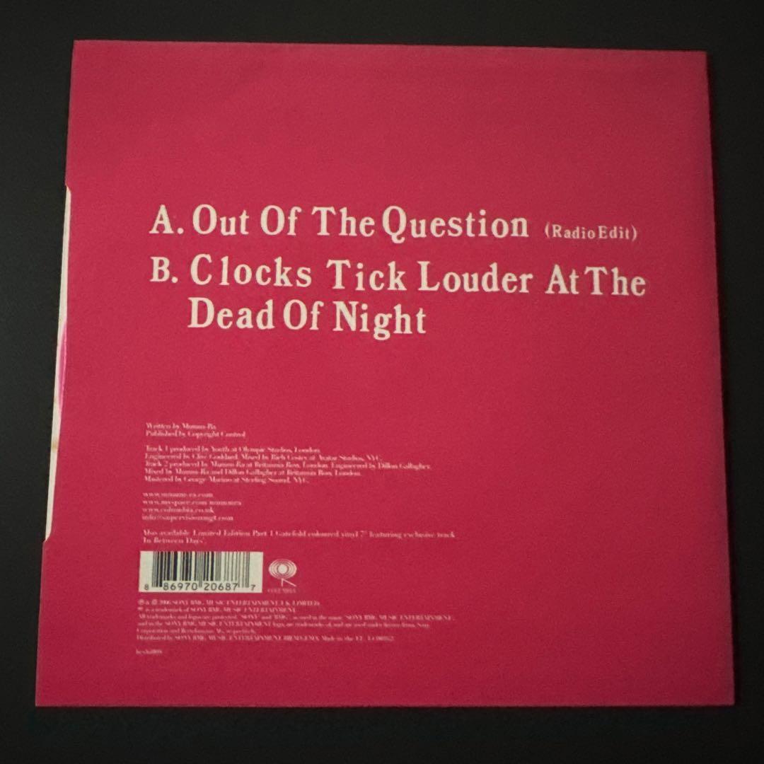 Mumm-Ra - Out Of The Question 7" Vinyl Single, Pink Colored Wax, Indie Rock