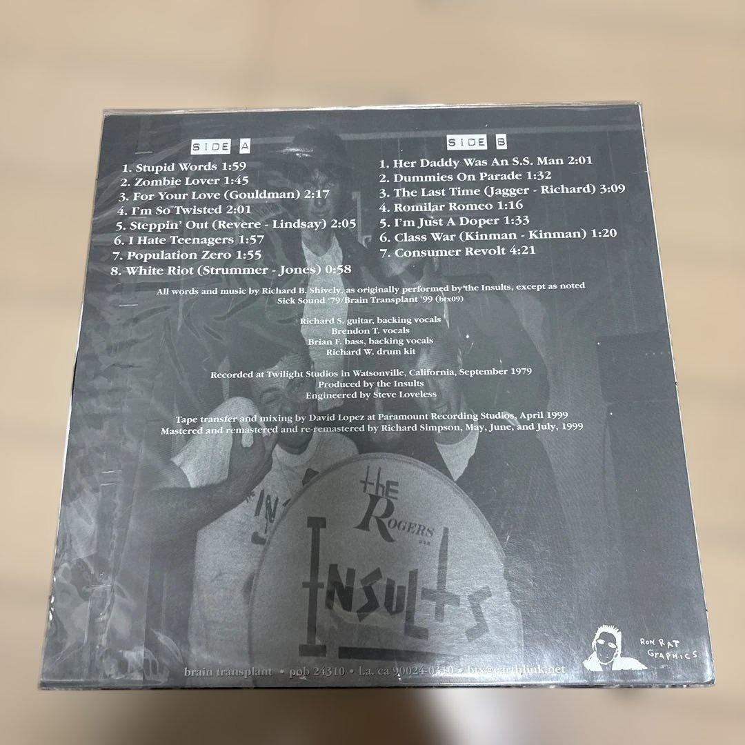 The Insults - Insults to Injury LP Record, Punk, Black Vinyl, Used | Japansoundstore