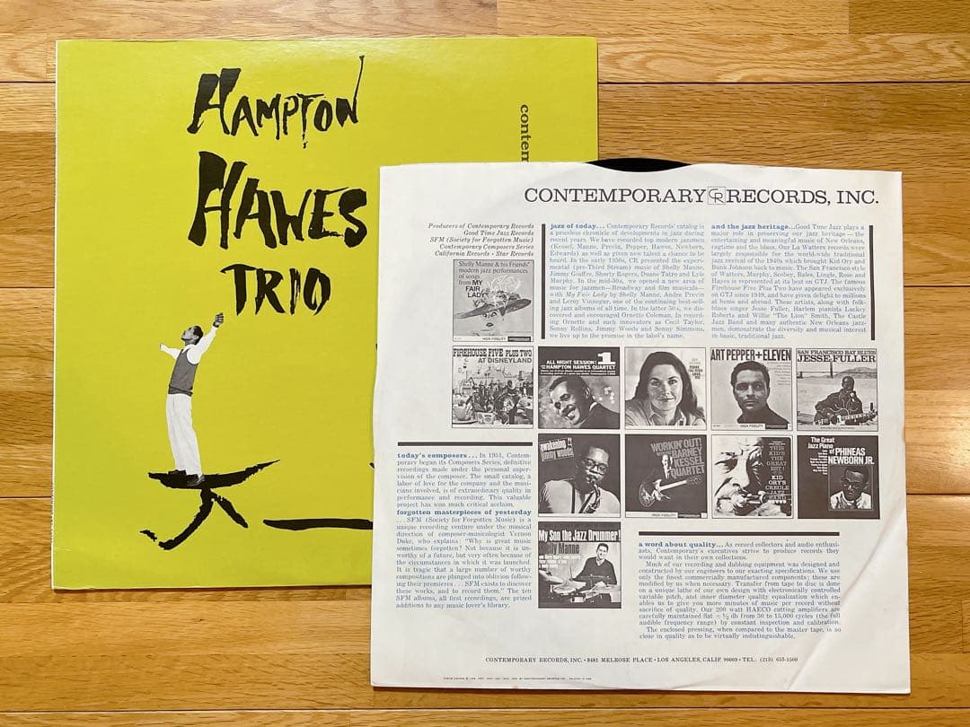 Hampton Hawes Trio Vol. 1 LP Vinyl US Pressing Deep Groove Jazz Contemporary