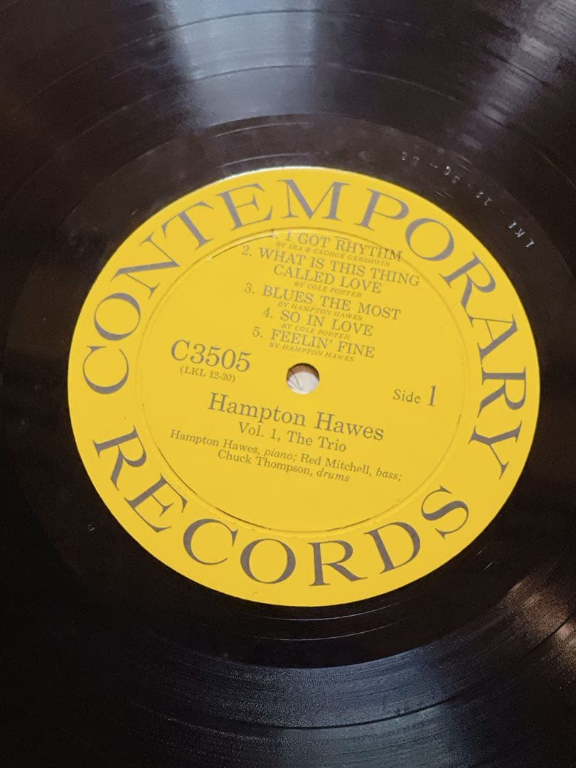 Hampton Hawes Trio Vol. 1 LP Vinyl US Pressing Deep Groove Jazz Contemporary