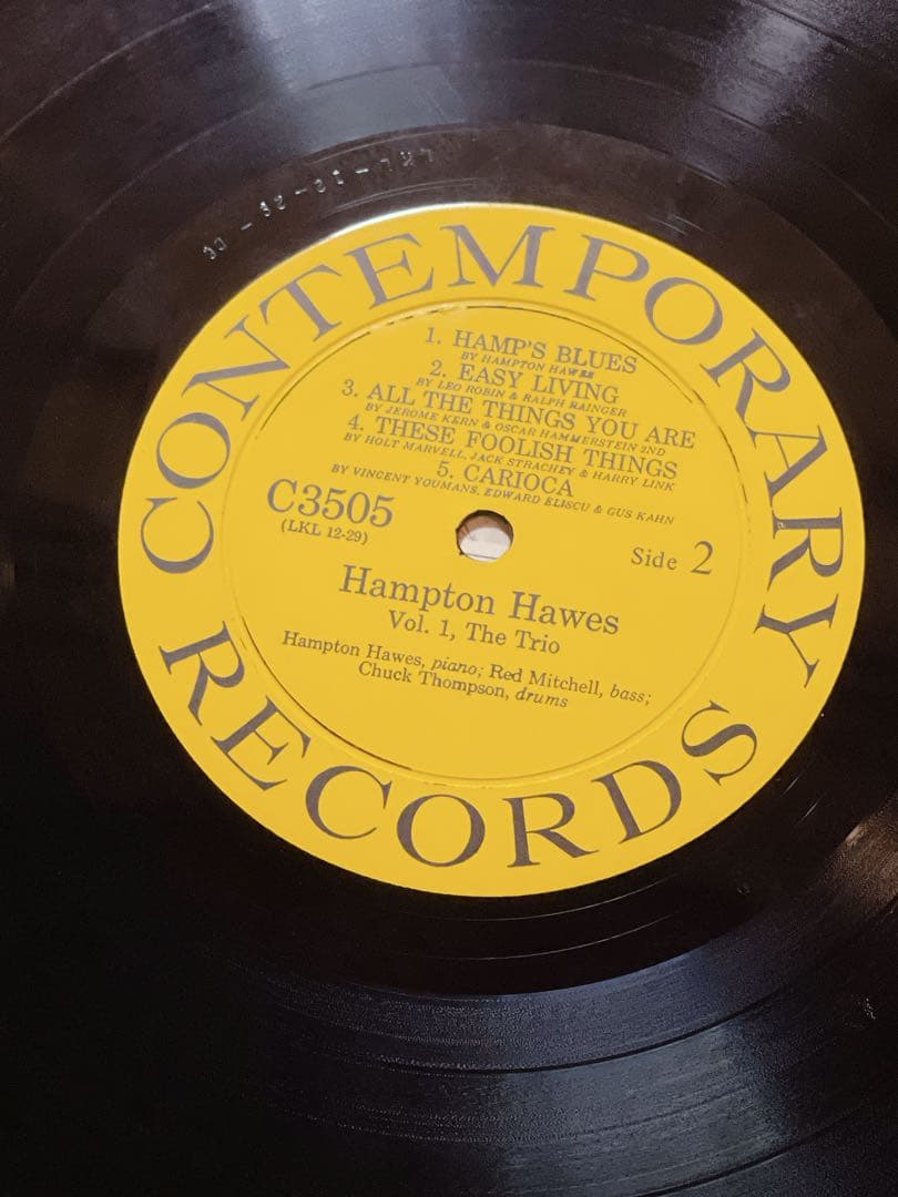 Hampton Hawes Trio Vol. 1 LP Vinyl US Pressing Deep Groove Jazz Contemporary