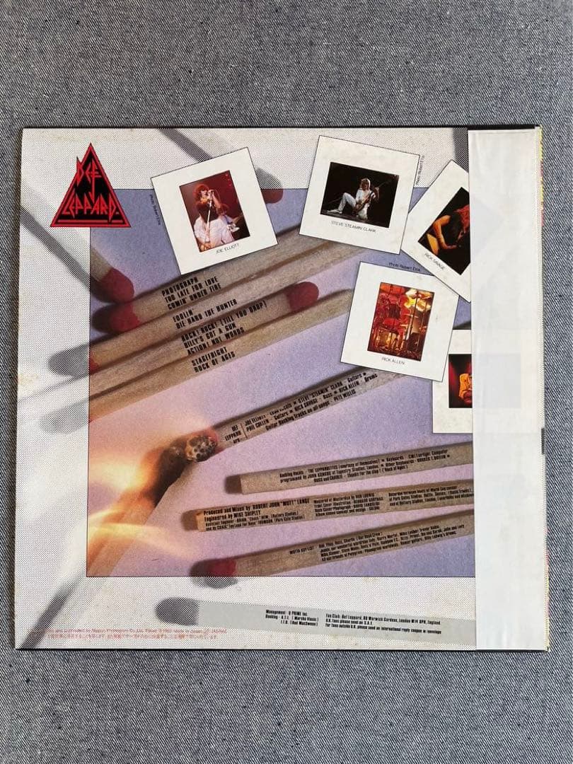 Def Leppard Pyromania LP Original Japan Pressing Obi 25PP-59 Rock Vinyl